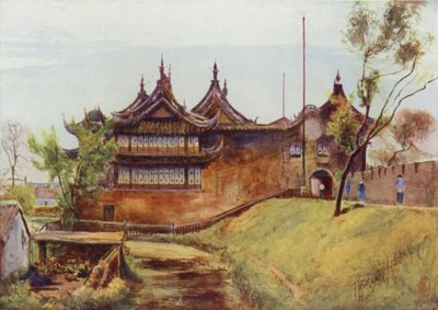 Shanghai, the Piece-Goods Temple, City Wall by Thomas Hodgson Liddell